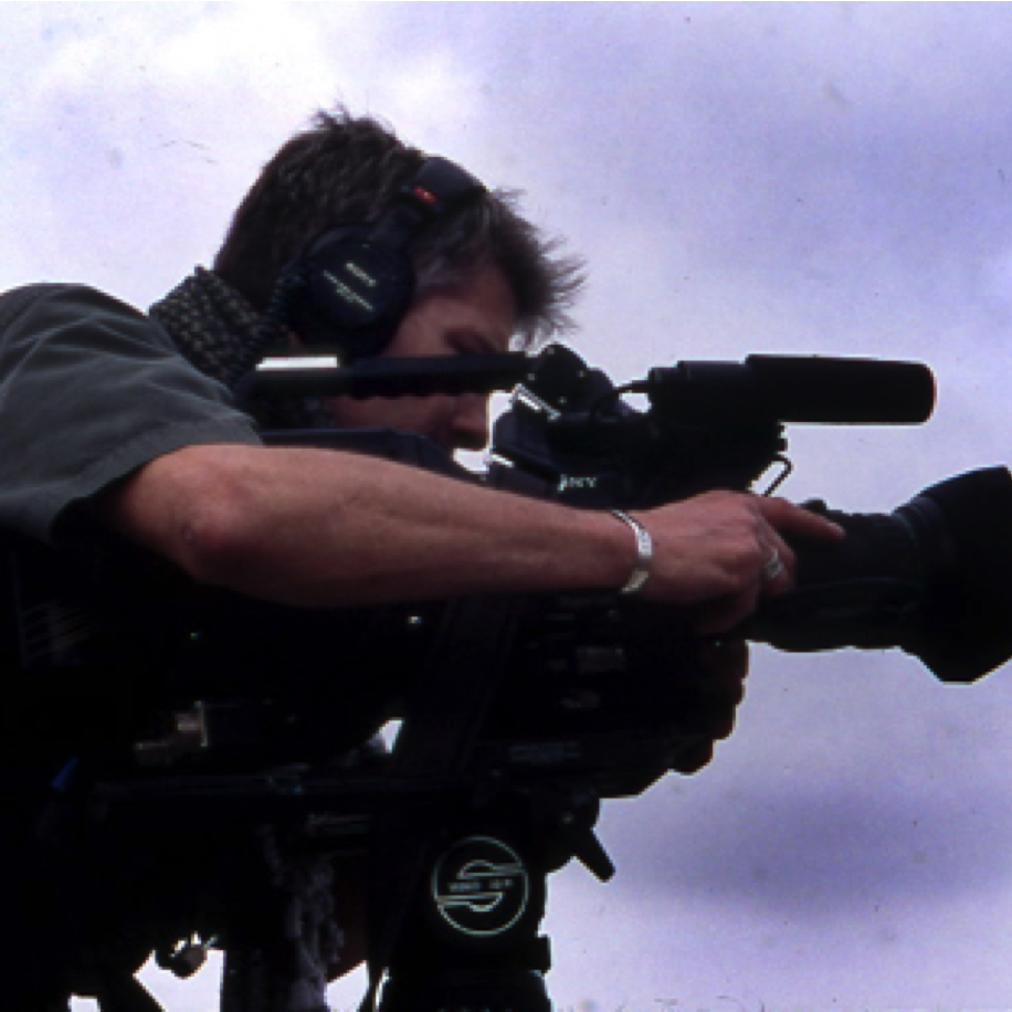 Close up of me shooting Peter Ward while he did a standup in Baghdad